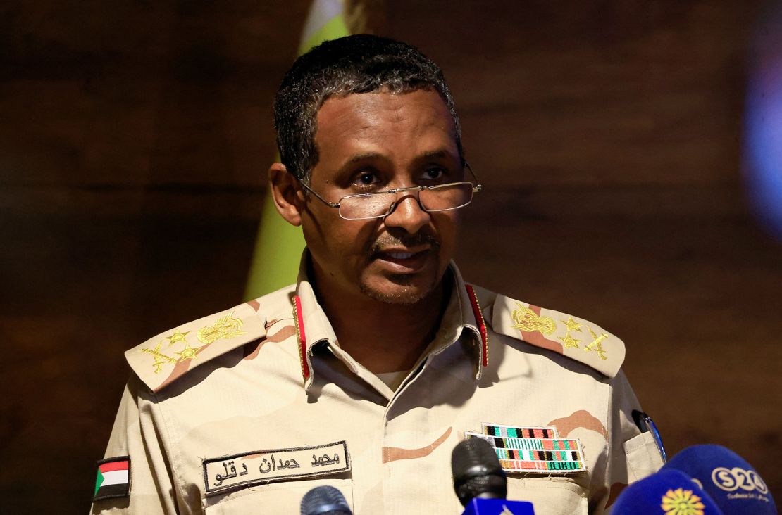 The RSF's Mohamed Hamdan Dagalo, also known as Hemedti, is seen in Khartoum in 2023.